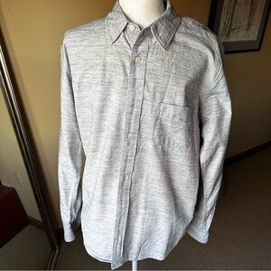 Edwin Speckled Gray Button-Up Shirt sz L